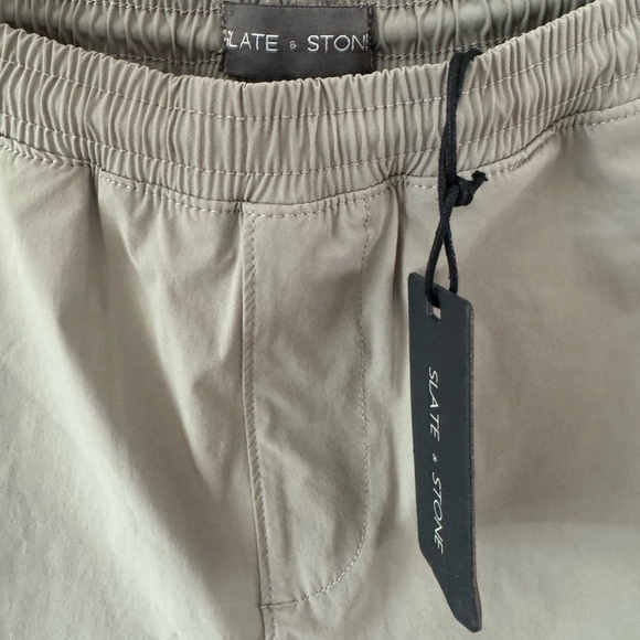 Slate & Stone Men's Light Brown Athletic Shorts - Picture 3 of 4